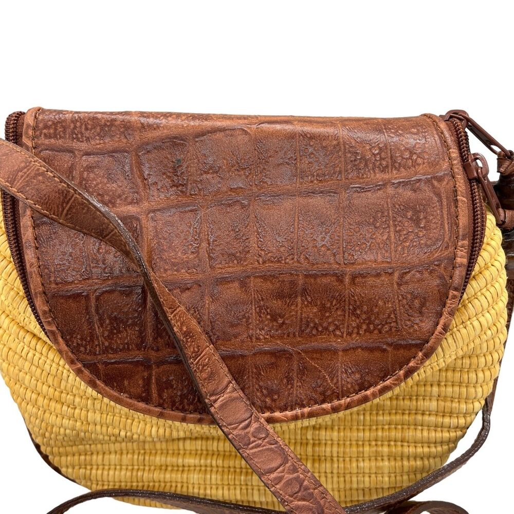 Straw Handbag Purse Fishing Creel Architect AS IS Vintage Deadstock Retro Womens